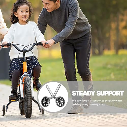 Ruedas de Entrenamiento para Bicicleta Alipis con LED Intermitente, Estabilizadores Auxiliares Resistentes al Desgaste para Principiantes, Accesorios para Bicicleta Negros miniatura 5