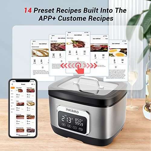 Inkbird-700W-3-in-1Wifi-Sous-Vide-Water-Oven-with-Rack-Divider-and-14-Preset-Recipes-3D-Electromagnetic-Water-Circulation-Rapid-HeatingWifi-Control-Timer-8L-CapacityWifGift-Idea-ISV-500W