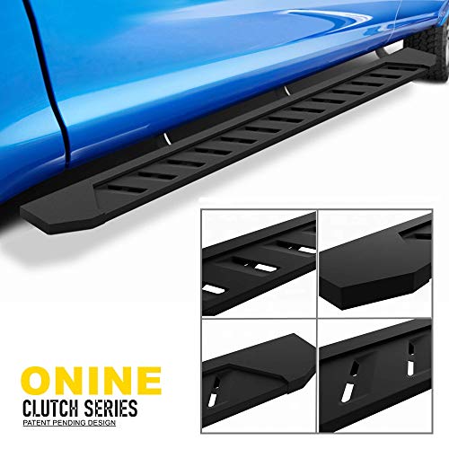 Onine Crb830110 Clutch Running Boards Custom Fit 2019-2024 Chevy Silverado/Gmc Sierra 1500 & 2020-2024 Chevy Silverado/Gmc Sierra 2500/3500 Crew Cab Side Step Nerf Bar, 7" Wide Texture Black #TOP7