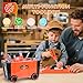 REXBETI Kids Tool Set with Box and Electronic Toy Drill, Pretend Play Kids Workbench Construction Kits, Toddler Tool Set, Birthday Gifts for Ages 3-8 Years Old