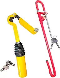 Trava Antifurto Segurança Universal Para Freio De Mão Câmbio e Volante Pedal Automóvel Carro Veículo Tranca