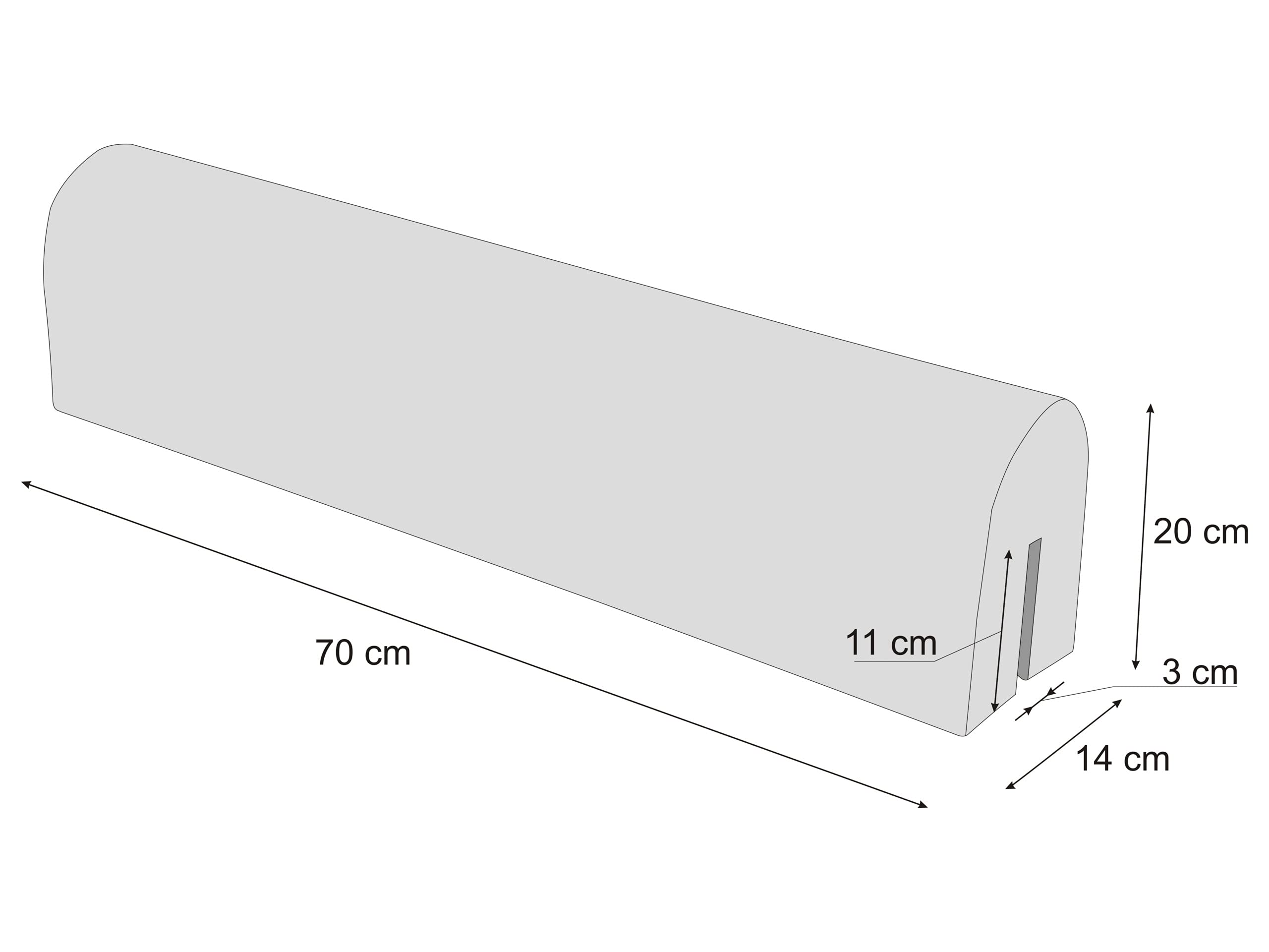 Paraspigoli per lettino, protezione per lettino, protezione da caduta, lunghezza 70 cm, giallo
