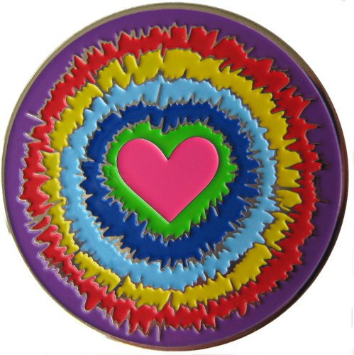 Peace Love & Golf 33mm Golf Ball Marker and Matching Hat Clip