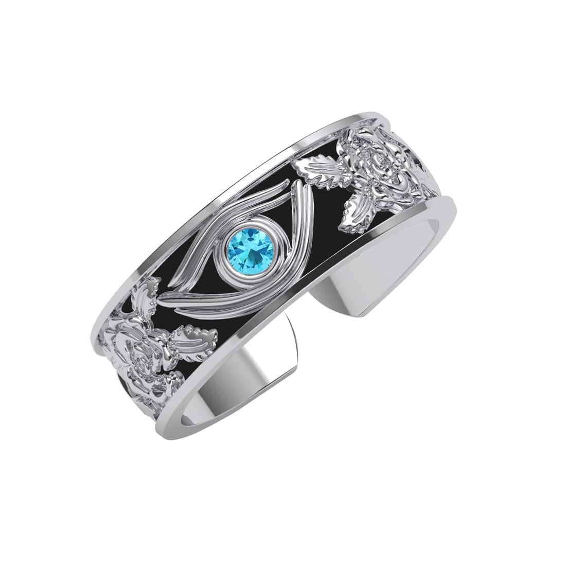 Clara Pure 925 Sterling Silver Oxidised Evil Eye Men Ring |Size Adjustable, Swiss Zirconia | Gift for Men & Boys (B0D9RVQNC3) Amazon Price History, Amazon Price Tracker