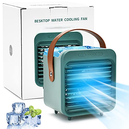 Portable Air Conditioner Fan, Mini Evaporative Air Cooler, Personal Rechargeable Small Air Conditioner Portable, Artic Air Cooling Fan With 3-Speed for Room Home Office Dorm