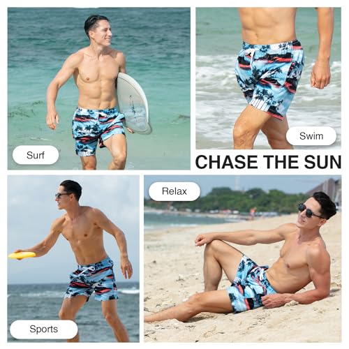 Image of Kanu Surf Men's Big Viper Extended Size Stripe Swim Trunk