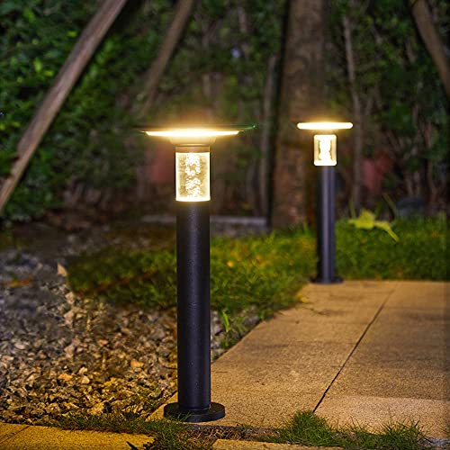 LED Solar Sockelleuchte Pollerleuchte Wegeleuchte Gartenleuchte Bubble 55cm moderne Gartenlampe Aluminium Premium Power Solarleuchte Duo Color Warm...
