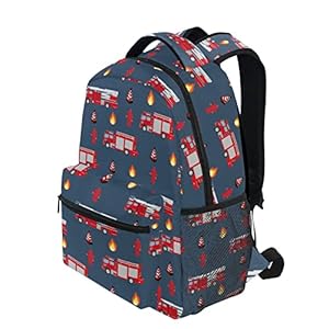 Travel Laptop Backpack Daypack College School Computer Bag Fire Trucks Bookbag for Kids, Fits 3 to 6 Years Old Travel Laptop Backpack Daypack College School Computer Bag Fire Trucks Bookbag for Kids Fits 3 to 6 Years Old
