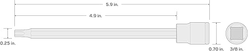 Miniatura 7 de TEKTON Unidad de 38 pulgadas x T40 largo Torx Bit Socket  SHB14440