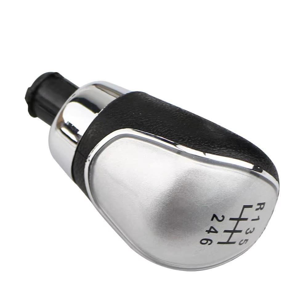 YDXHERTA 5/6 Speed Car Gear Stick Shift Knob for Focus MK2 MK3 for Fiesta MK7 for Mondeo MK4 for Kuga for Transit for Galaxy Auto Parts(6speed Silver)