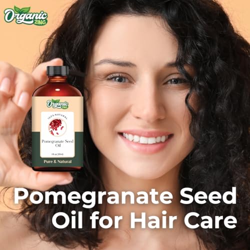 Image of Organic Zing Pomegranate Seed Oil 30 ml (1.01 fl oz) - Premium Antioxidant Seed Oil for Skincare, Haircare, DIY Formulations, Soaps & Cream Blends