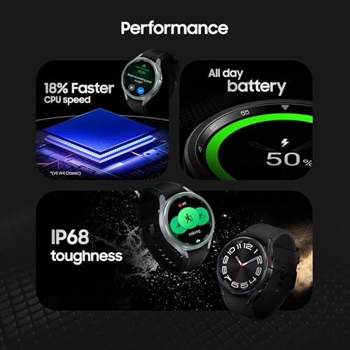 Image of Samsung Galaxy Watch6 Classic (Silver, 47mm) | Rotating Bezel | LTE | Monitor BP and ECG | Track Sleep | Track Health | Upto 40hrs Charge with Fast Charging | Galaxy Ecosystem | IP68 Rating