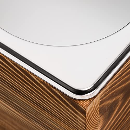 Frcctre Kitchen Compost Bin, 2.1 Gallon Countertop Compost Bin With Lid And Pinewood Box, Smell Proof And Rust Proof Stainless Steel Insert, Indoor Large Compost Bin Kitchen Counter #TOP7