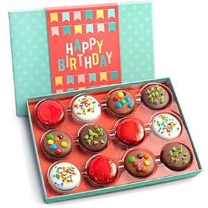A Gift Inside Birthday Deluxe Chocolatey Covered Sandwich Cookies Gift Box