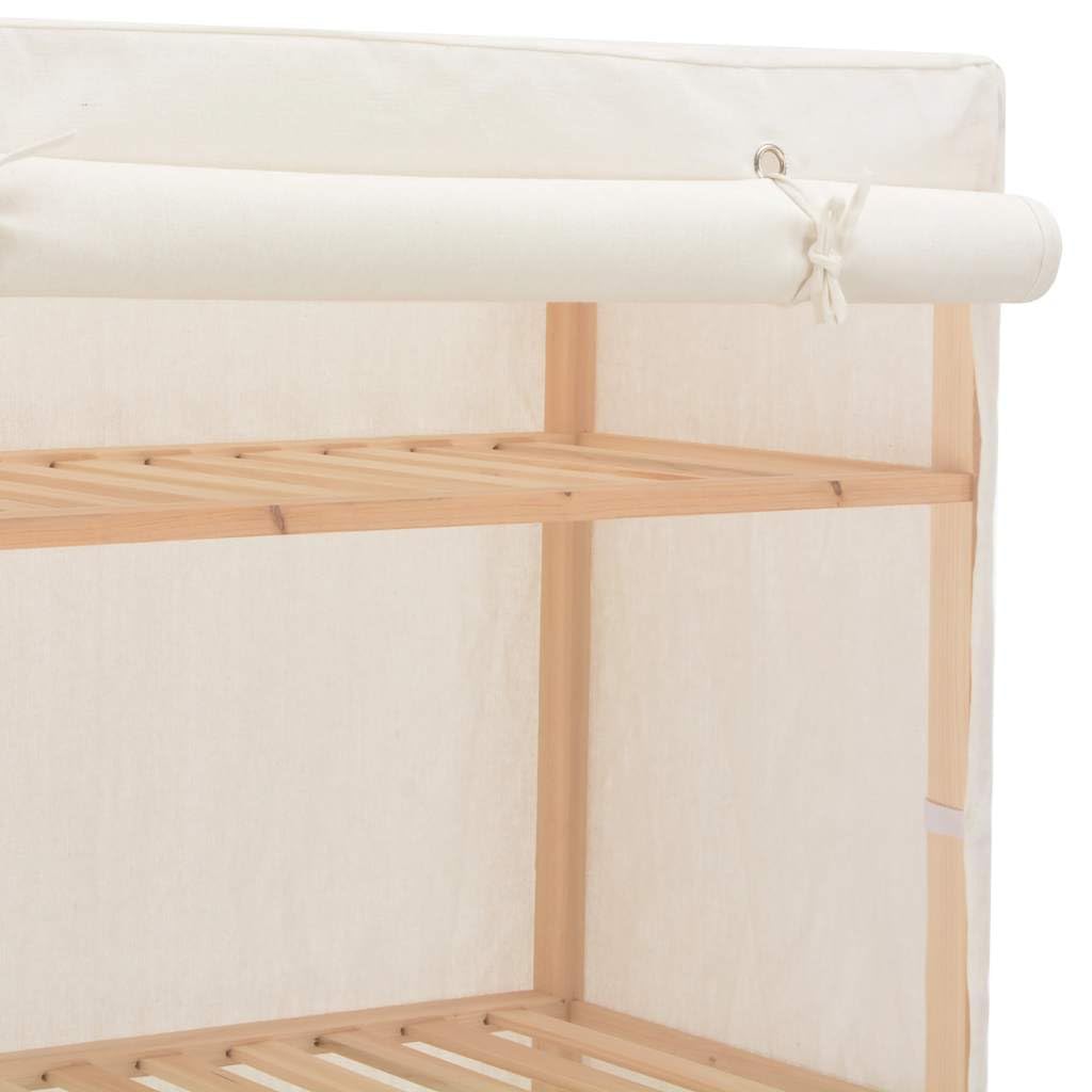 Kleiderschrank Weiß 79 x 40 x 170 cm Stoff mit 4 festen Regalböden und Kleiderständer – Praktische Kleiderbox zur Aufbewahrung von Kleidung und Schuhen