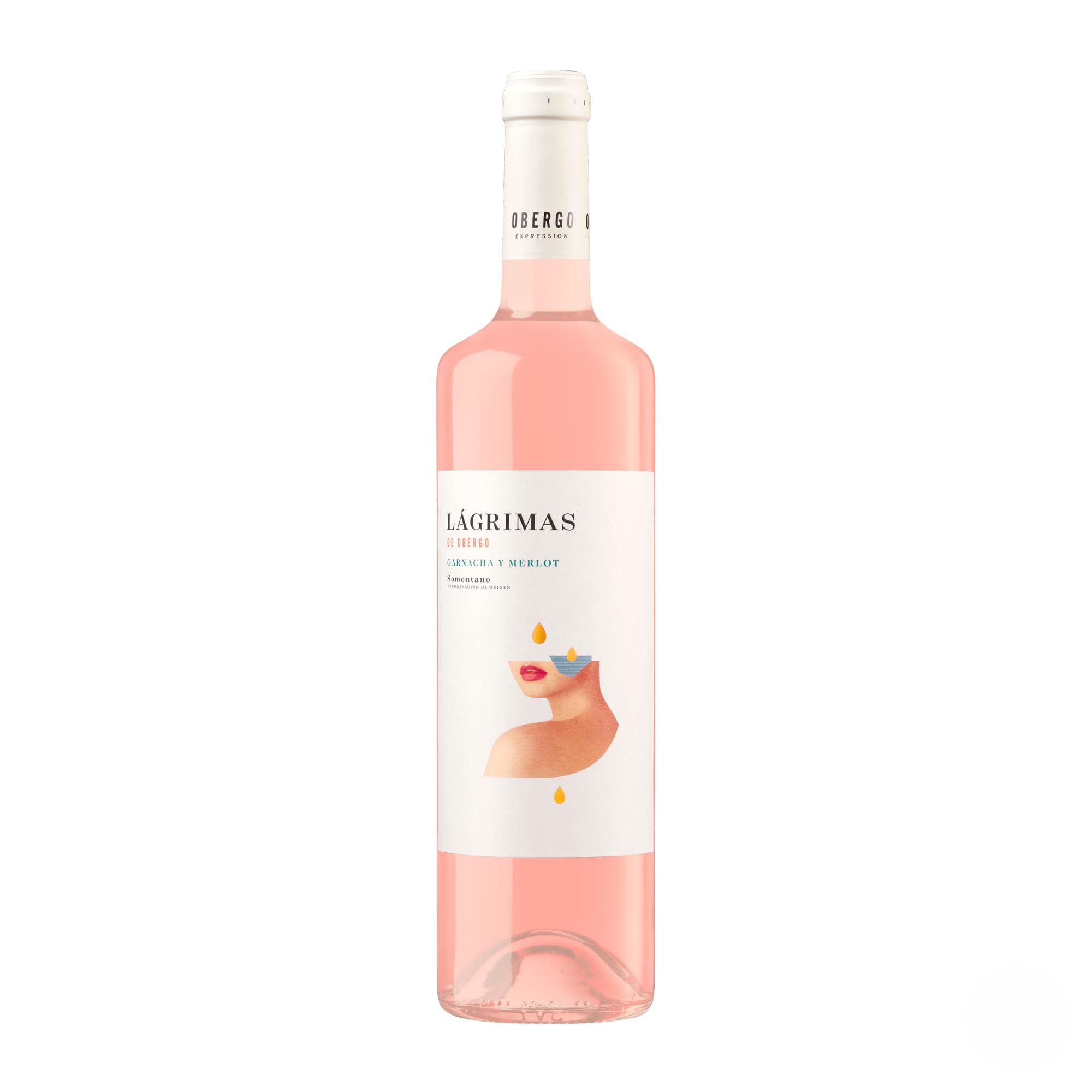Lágrimas de Obergo 2022 | Vino Rosado D.O. Somontano | 100% Garnacha de Sangrado | Caja 6 botellas x 750 ml |Rosado Gastronómico