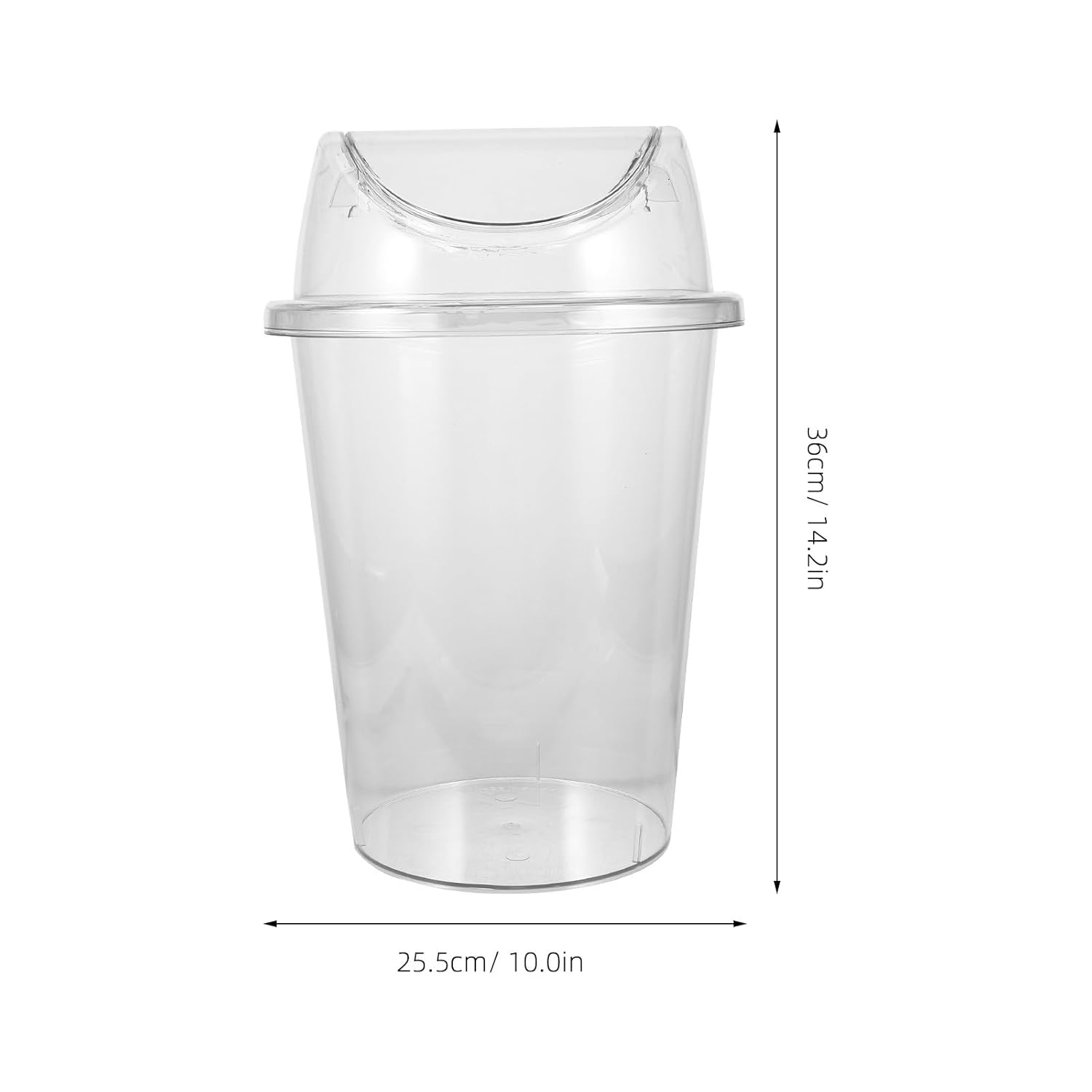 Large Nordic Style Swing Lid Trash Can, Household Kitchen Bathroom Wastebasket, Plastic Rubbish Storage Bin for Home Organization
