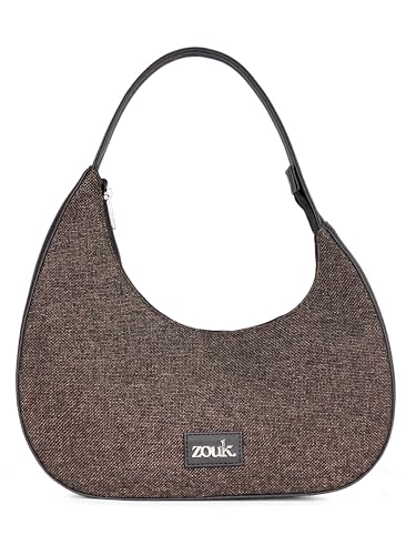 Image of ZOUK Pixi Small Shoulder Bag | Vegan Leather Evening Bag for Women with Shoulder Strap, Zip Closure & Water-Resistant Lining | Stylish Handcrafted Purse |