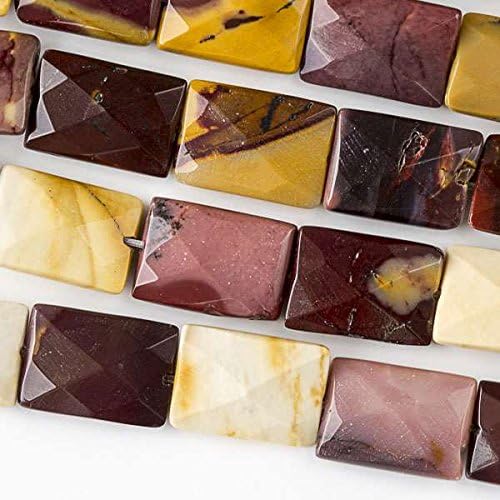 Cuentas de flor de cerezo, 0.394 x 0.551in, rectángulo facetado hebra de 8 pulgadas