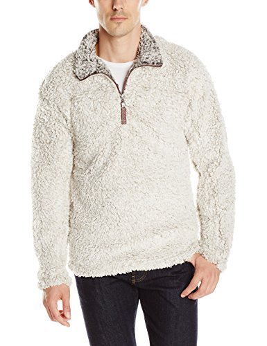 True Grit Men's Frosty Tipped Pile 1/4 Zip Pullover, Putty, Medium