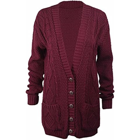 Purple Hanger Chunky Aran Cardigan for Women Cover