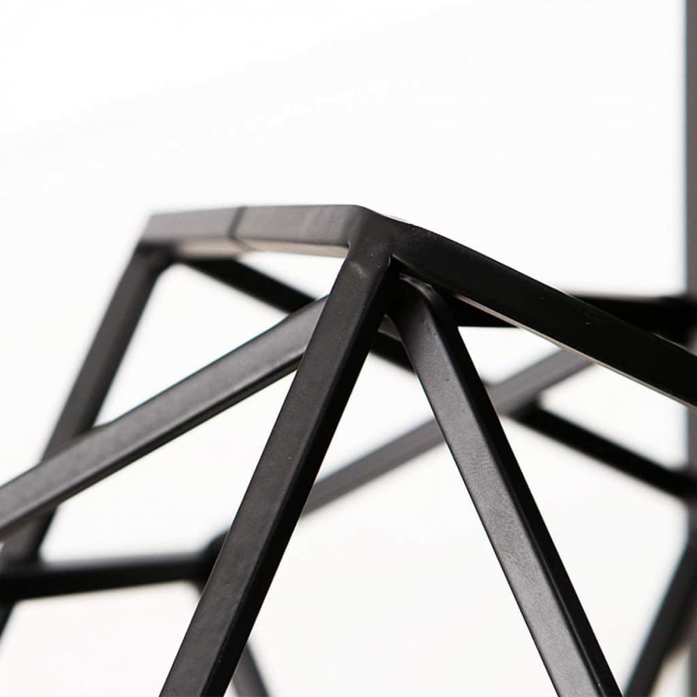 Buchstützen, einzigartiges geometrisches Design, Buchstützen, dekorative Buchstützen aus Metall, unterstützt 1 Paar (schwarz) Buchstützen für Regale