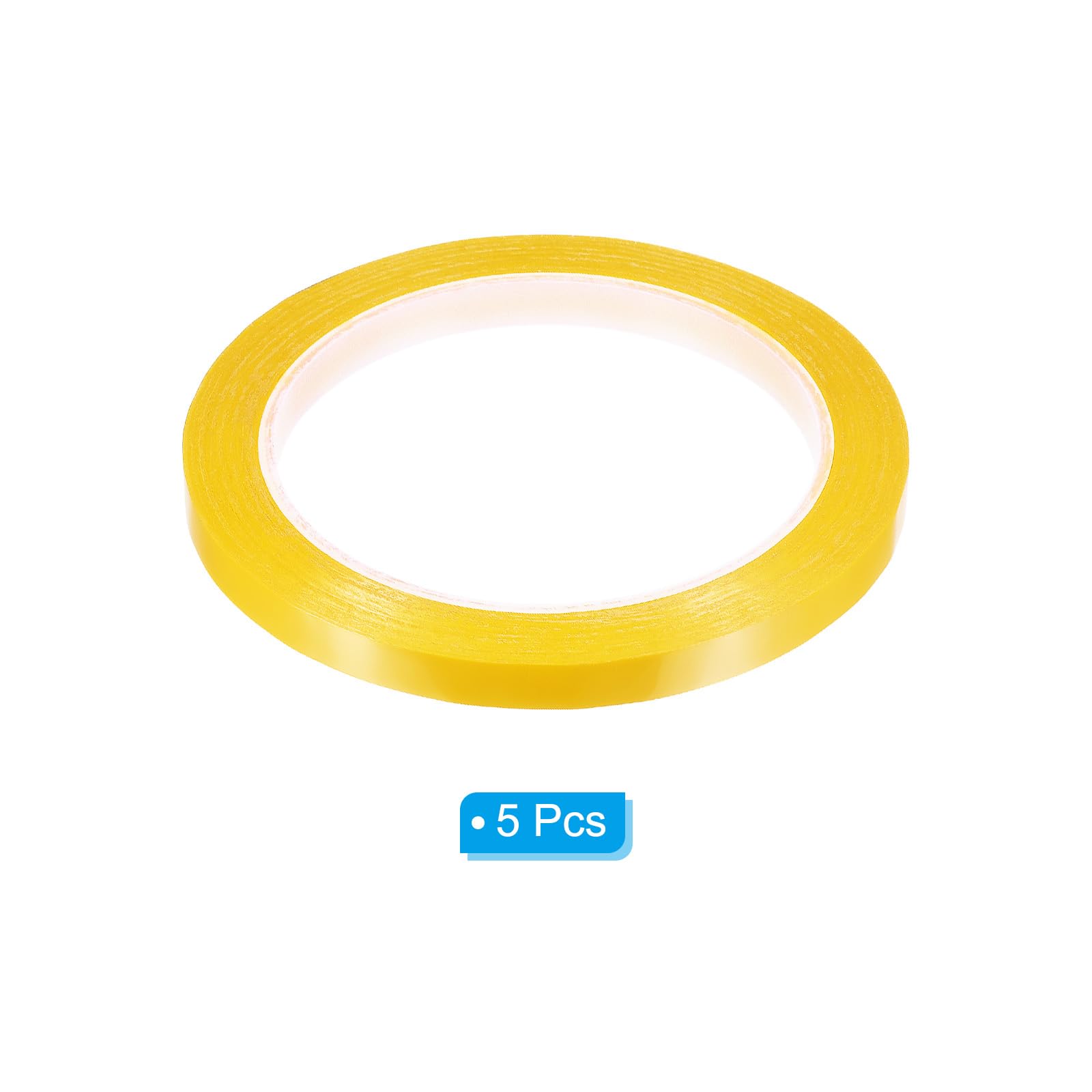 PATIKIL 11/32"(9mm) Whiteboard Tape, 5 Pack Thin Dry Erase Tape 72 Yard(66m) for Graphic Chart Marking DIY Art, Yellow - Image 3
