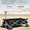 Portable Camping Cart,Beach Trolley Cart for Camping Outdoor Gatherings and Picnics Lightweight Pull Trailer for Campervan Stall and Outdoor Activities