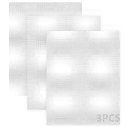 Image of 3 Pcs 7 Count Plastic Canvas, 10.3in x 13.2in Plastic Canvas Sheets, Eye Mesh for Embroidery, Knit Crochet Projects, DIY Handicraft, Make Dividers