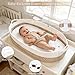 JVEOO Baby Changing Basket with Diaper Changing Pad, Breathable & Waterproof Dual-Cover Foldable Portable Travel Cotton Rope Baby Changing Mat for Dresser & Table Gift for Baby Shower