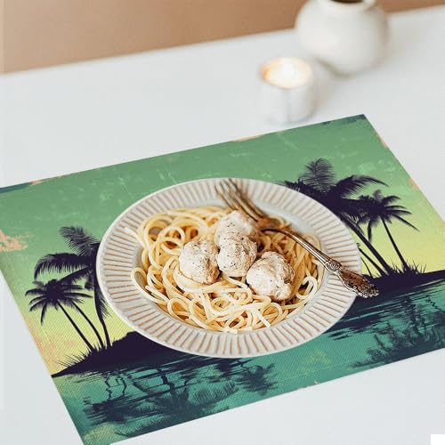Placemats for dining table en tissu lavable pour salle à manger moderne - 4