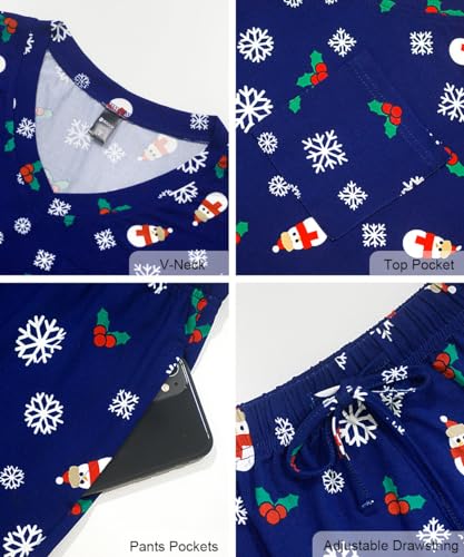 Image of RUBZOOF Women's Short Sleeve Pajama Sets with Pockets Casual V Neck 2 Piece Lounge Sets S-3XL