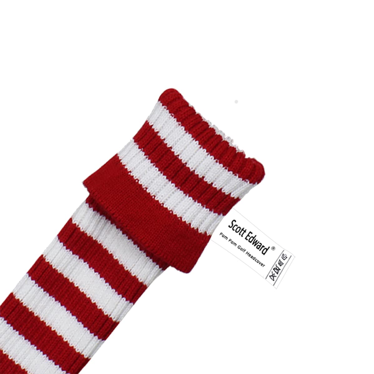 Scott Edward Knitted Golf Headgear 4PCS Handgefertigt, geeignet für Fahrer und Fairway Woods, mit einem Langen Hals Pom Pom Golf Club Headgear Set