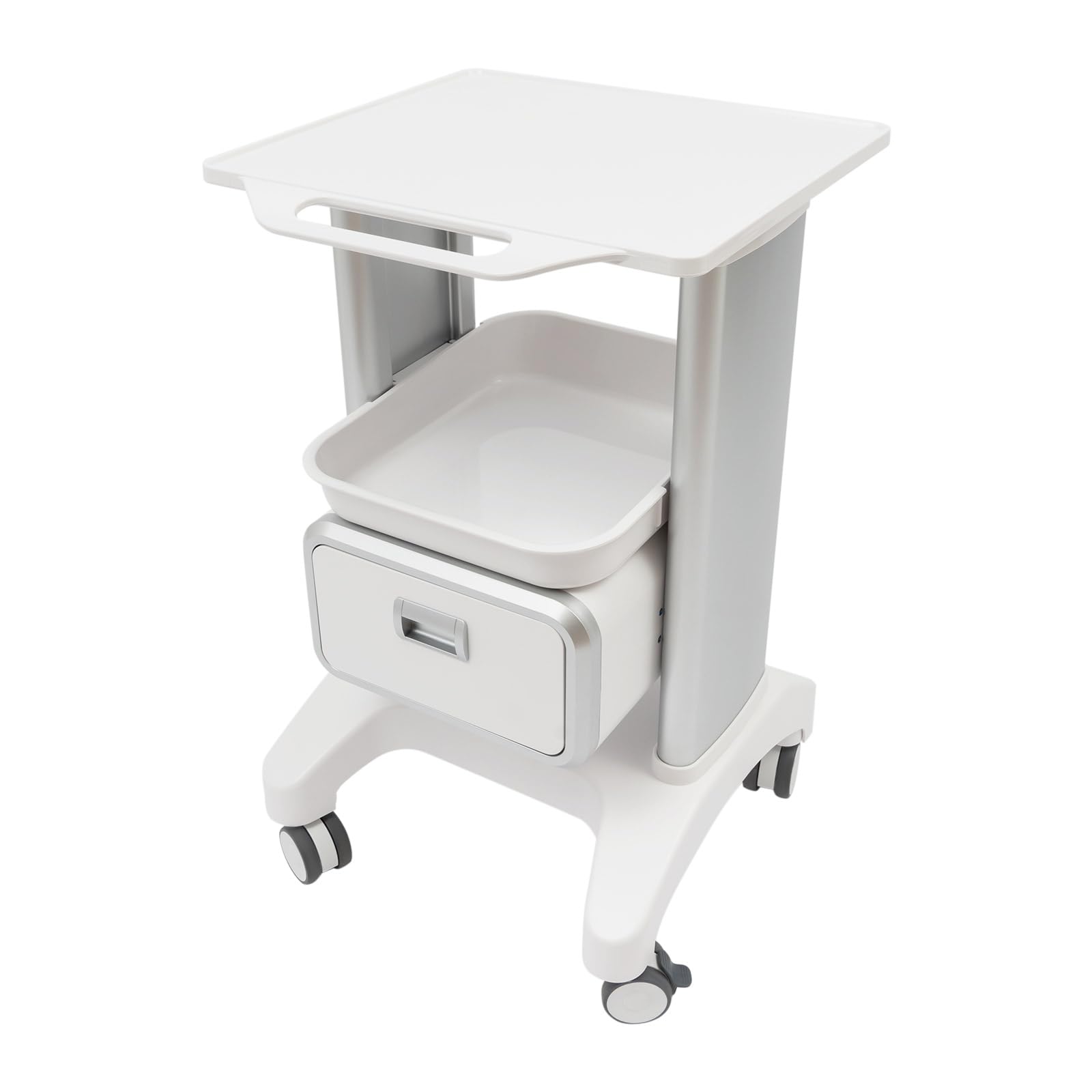 Medical Trolley Cart with Drawers on Wheels Tray, 220.46lbs Mobile Professional Portable Rolling Dental Beauty Storage Trolley Cart for Hospital Office Clinic Bedrooms Salon Lab