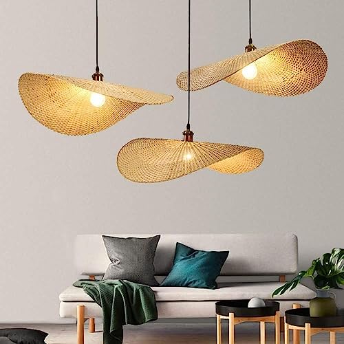 Chandelier rotan suspension créative lampe boho plafond pour cuisine
