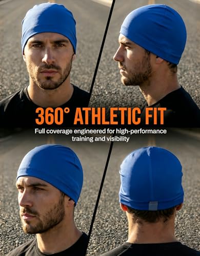 Image of Sweat Wicking Skull Caps Cooling Helmet Liner Hat Running Beanie Cycling Skullcap Sleeping Cap for Men Women