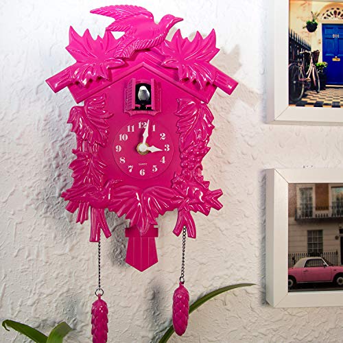 Walplus 20X37 Cm Cuckoo Clock Wall Home Decoration Diy Living Bedroom Office Décor Plastic Kids Room Gift, Pink #TOP1