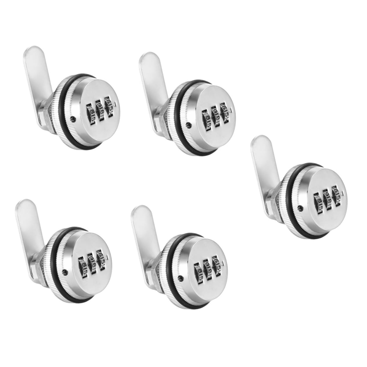 SHINEOFI 5 Pezzi Serratura con Combinazione per Armadietti Sicurezza per Armadi Design Elegante e Adatta per Ufficio e Casa