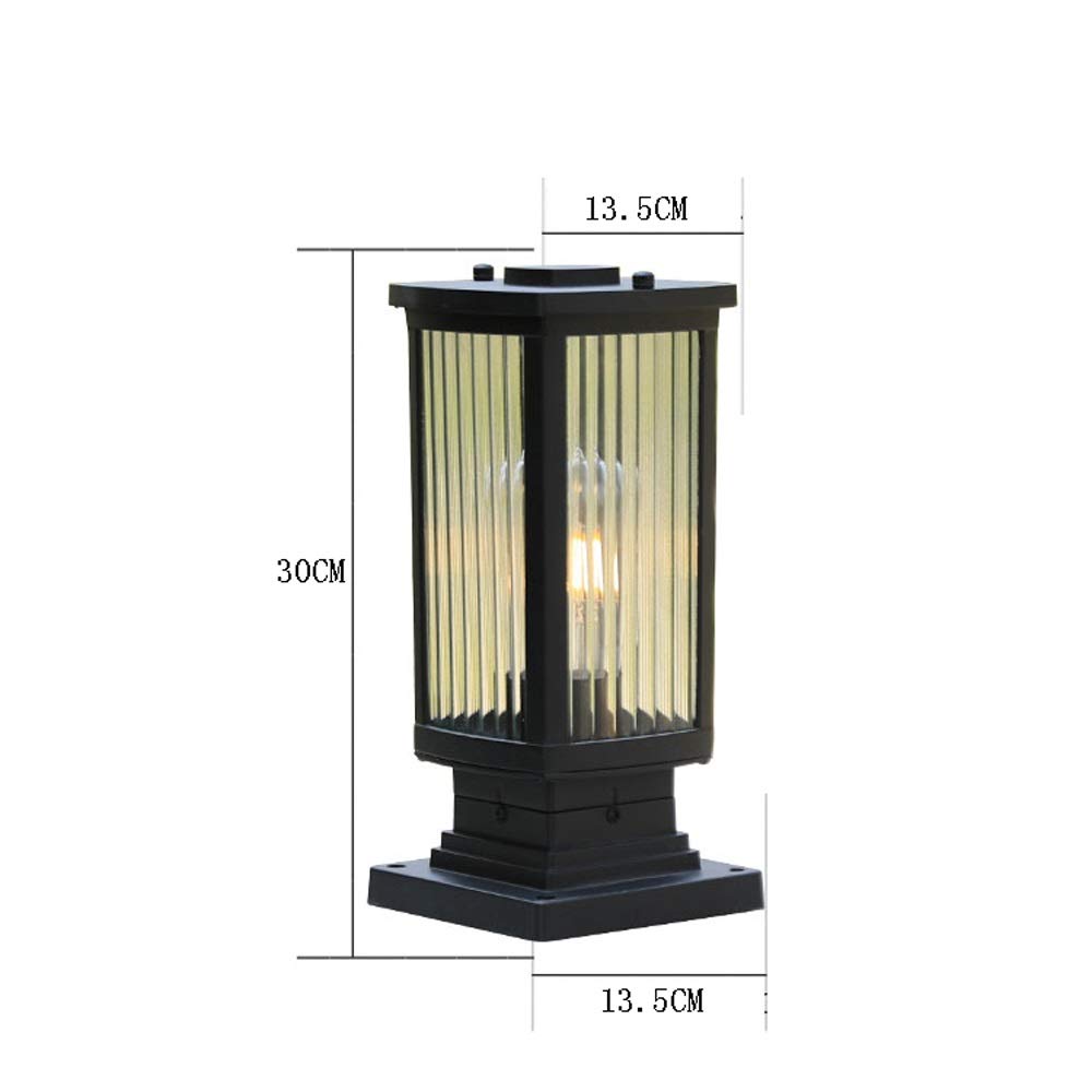 Zewnętrzna lampa ścienna Stigma E27 Wodoodporna IP56 Retro Ogród Post Lights Prosta zewnętrzna dziedziniec Willa Brama Lampa filarowa Europejska latarnia ogrodowa Wystrój werandy Brama Kolumna Lampa