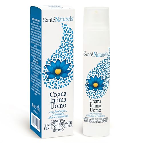 Crema hidratante intima Hombre ● Con Probióticos, Aloe, Caléndula, Pantenol y Manzanilla ● Alivia las irritaciones, previene el enrojecimiento y las irritaciones e hidrata ● 50 ml