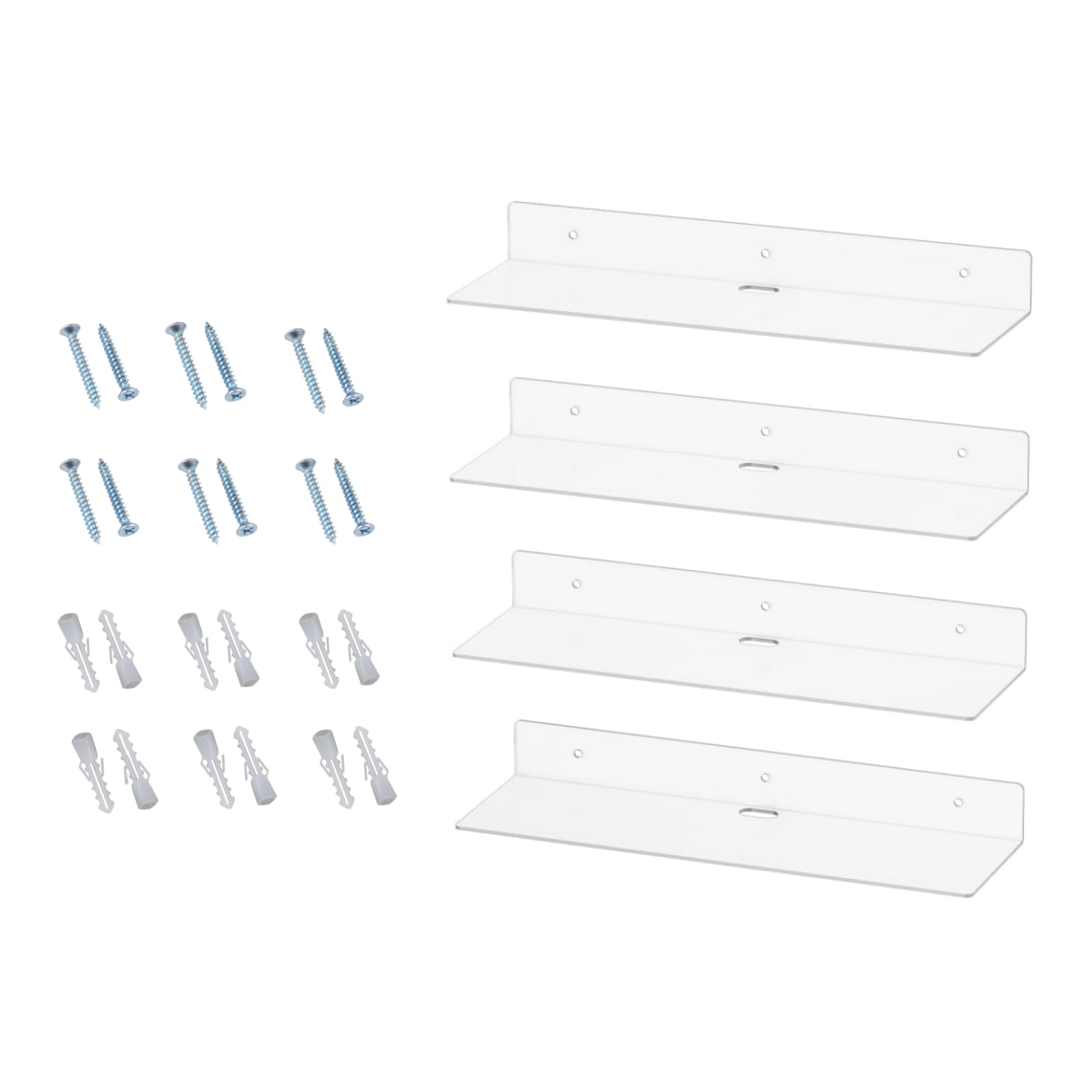 Jazuaiao Invisible Floating Wall Rack Set Storage Shelf Stylish Display Organizer for Living Room Bedroom and Bathroom Floating Wall Shelf