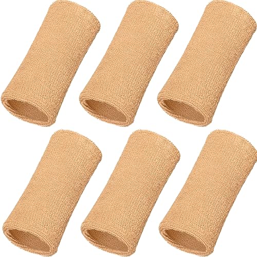 Image of WILLBOND 6 Inch Wrist Sweat Bands for Men Women Tennis Elastic Athletic Long Sweatband Wrist Absorbent for Basketball Tennis Running Outdoor Activity