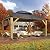 GARTOO 13’x15’ Outdoor Wooden Gazebo - Patio Galvanized Steel Wood Gazebo with Double Vented Roof, Heavy-Duty Cedar Gazebo for Garden, Lawn, Backyard Deck, Poolside