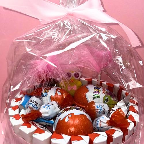 Donda's House® Mona de Pascua. Huevo de Pascua. 40 Piezas Kinder. Huevo Sorpresa kinder, Schokobons. Pollito de Pascua. Mona de Chocolate. (Rosa)