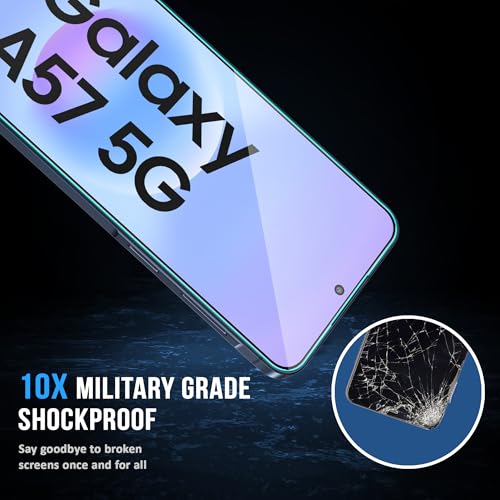Image of ArmourPro Tempered Glass for Samsung Galaxy A57 / Samsung A37-9H Screen Protector with Black Border, Anti Scratch, Edge-to-Edge Coverage, HD Clarity, Smooth Touch, Case Friendly | Black