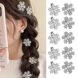 スノーフレーク ヘアクリップ 10個セット スノーフレーク ヘアピン ラインストーン 髪飾り 可愛い クリスマス ヘアピン 森ガール お姫様 キラキラ 髪飾り おしゃれ ヘアアクセサリー 女の子 お茶会 結婚式 学園祭 文化祭 誕生日 子供 レディース クリスマスプレゼント