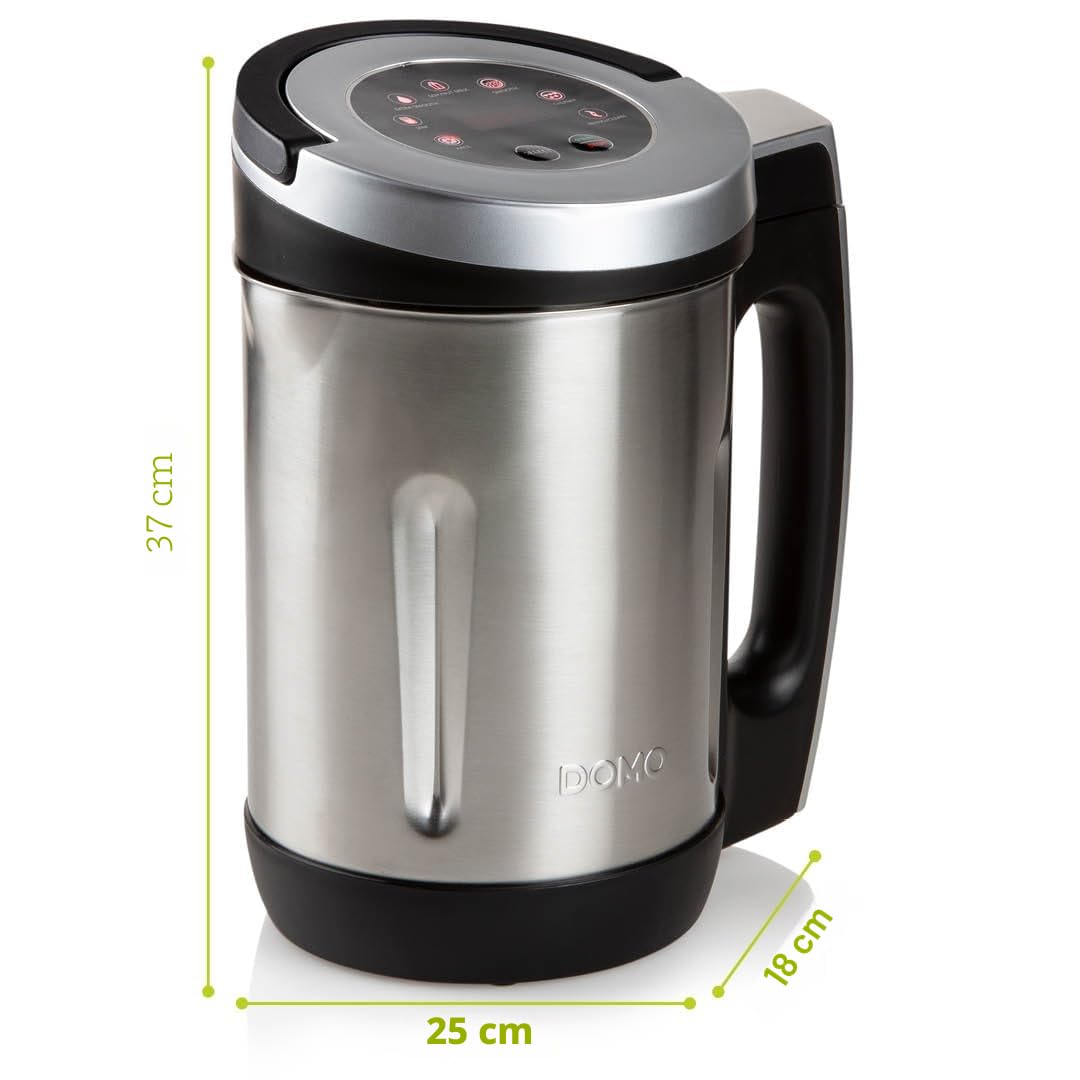 DOMO DO716BL Mixeur à soupe - 7 programmes - Soy/nut milk, extra smooth, smooth, chunky, jam, juice et blend/clean - 2,2 L