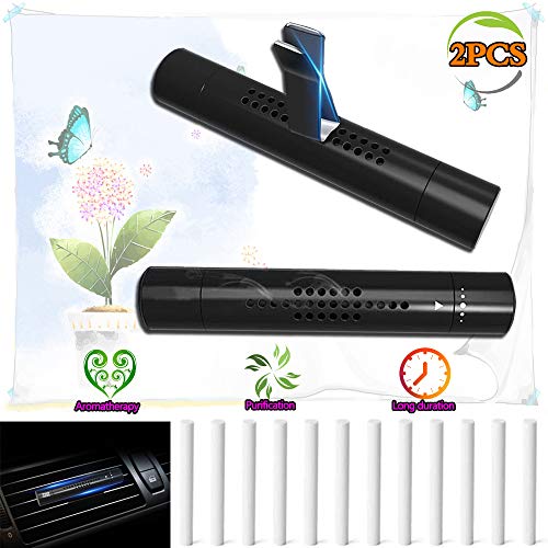 HuoLian Car Diffuser Vent Clip Pack 2 and 12 Refill Sticks Essential Oil