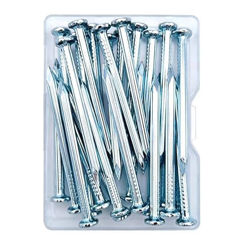 Image of 27pcs 2 inch Wall Nails,Galvanized Hardware Nails,Good Hardness Masonry Nails for Hanging Pictures,White Zinc Plated Concrete Nails