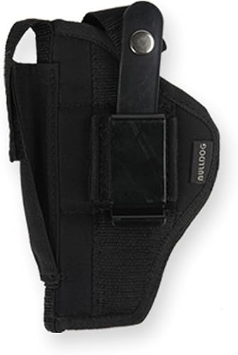 Bulldog Cases - Funda de nailon para cadera  Tamaños para revólver y semiautomáticos  Se adapta a Glock, S&W, Ruger, Springfield, Tauro